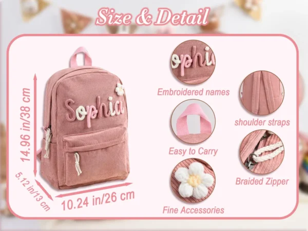 Personalized Toddler Backpack, Kid Backpack With Name, Gift for Kids - Image 3