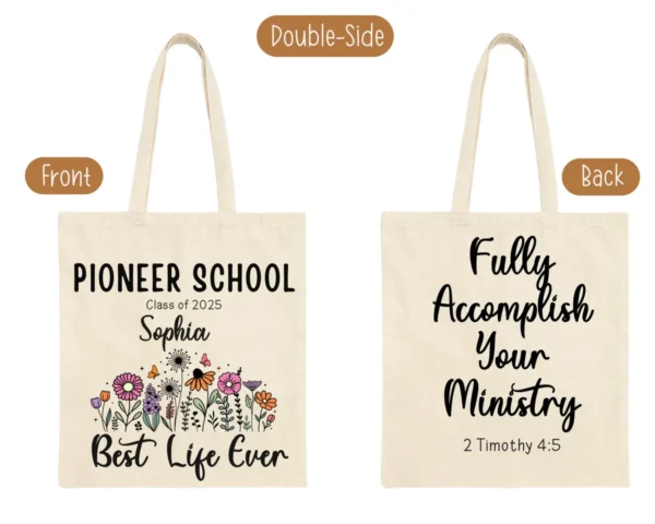 Pioneer School Tote Bag, JW Pioneer School 2025 Gift, Pioneer School Gift Bag - Image 7