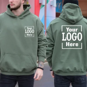 Custom Logo Sweatshirt, Your Business Logo or Brand Logo, Front and Back Logo Hoodie