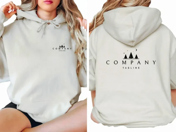 Custom Logo Sweatshirt, Your Business Logo or Brand Logo, Front and Back Logo Hoodie - Image 6