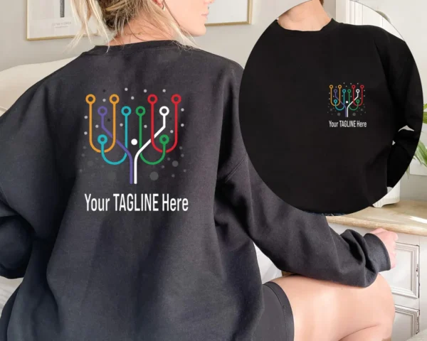 Custom Logo Sweatshirt, Your Business Logo or Brand Logo, Front and Back Logo Hoodie - Image 5