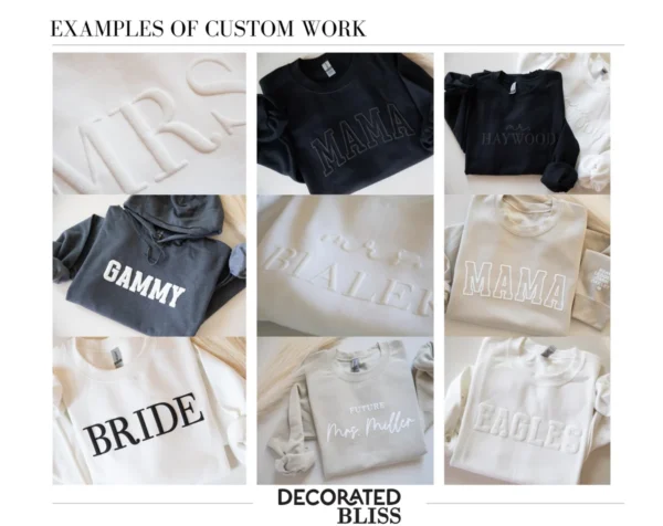 Custom Team Name Sweatshirt, Mascot Sweatshirt, Puff Print, Embossed Print - Image 8