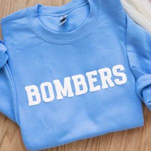 Custom Team Name Sweatshirt, Mascot Sweatshirt, Puff Print, Embossed Print