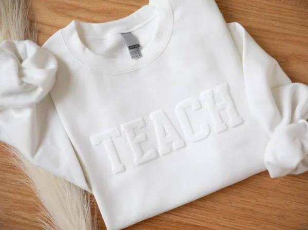 Custom Team Name Sweatshirt, Mascot Sweatshirt, Puff Print, Embossed Print - Image 6