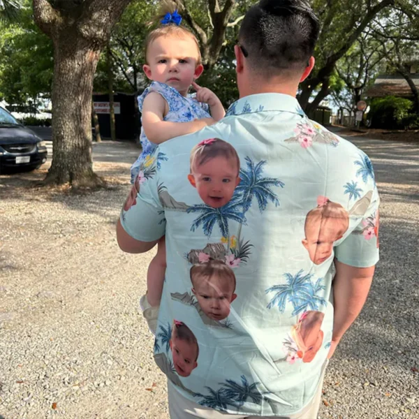 Custom Hawaiian Shirt With Face, Custom Face Hawaiian Shirt For Man Woman - Image 4