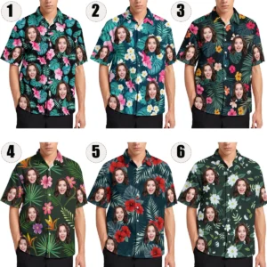 Custom Hawaiian Shirt With Face, Custom Face Hawaiian Shirt For Man Woman