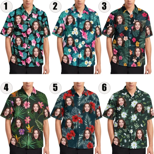 Custom Hawaiian Shirt With Face, Custom Face Hawaiian Shirt For Man Woman