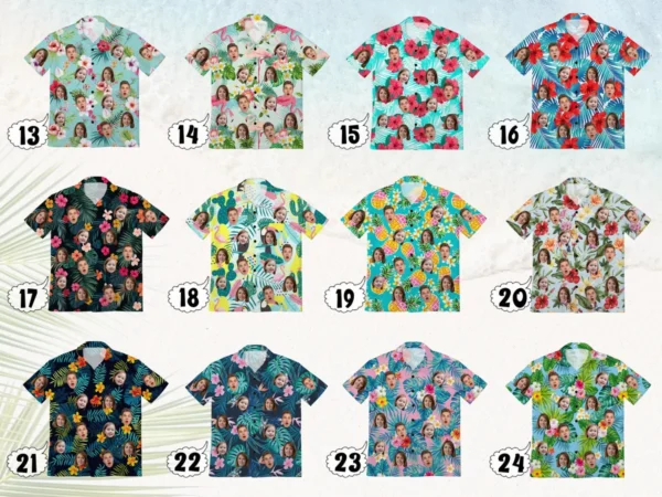 Custom Hawaiian Shirt with Face, Personalized Hawaiian Shirt Face,Photo, Customized Button Shirt - Image 5