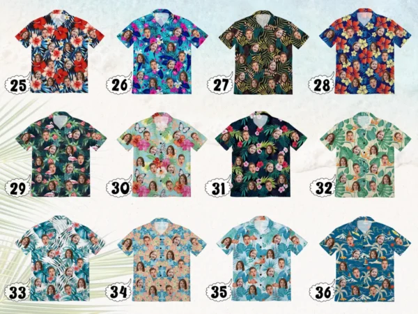 Custom Hawaiian Shirt with Face, Personalized Hawaiian Shirt Face,Photo, Customized Button Shirt - Image 7