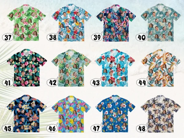 Custom Hawaiian Shirt with Face, Personalized Hawaiian Shirt Face,Photo, Customized Button Shirt - Image 6