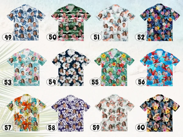 Custom Hawaiian Shirt with Face, Personalized Hawaiian Shirt Face,Photo, Customized Button Shirt - Image 4