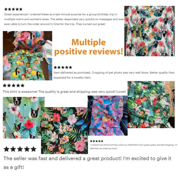 Custom Hawaiian Shirt with Face, Personalized Hawaiian Shirt Face,Photo, Customized Button Shirt - Image 8