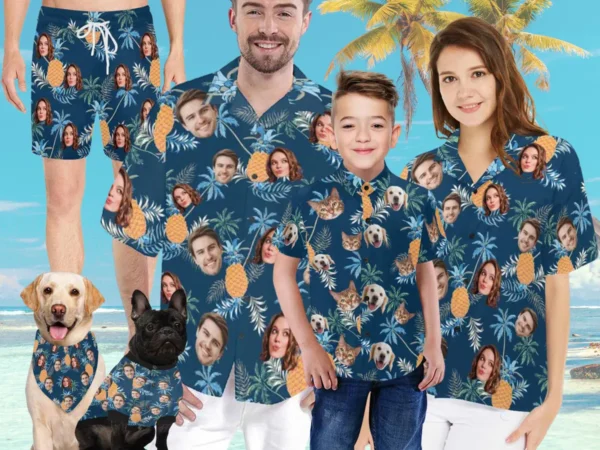 Personalize Face Hawaiian Shirt for Men Women, Custom Dog Bandana - Image 2
