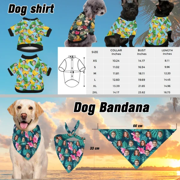Personalize Face Hawaiian Shirt for Men Women, Custom Dog Bandana - Image 5