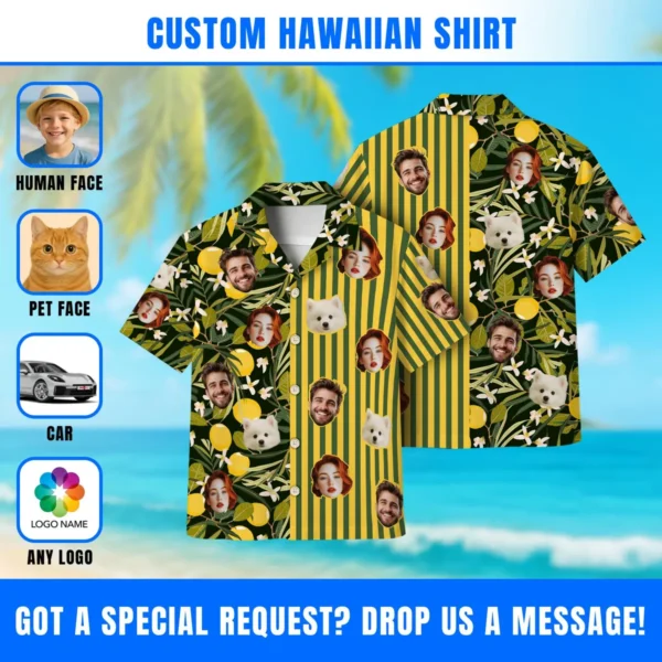Custom Hawaiian Shirt With Face, Personalized Aloha Hawaiian Shirt, Customize Face for Pet Men Women - Image 4