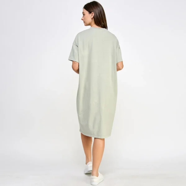 USA Made Oversized Garment Dyed Heavy Premium Cotton T Shirt Dress - Image 7