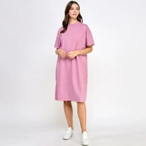 USA Made Oversized Garment Dyed Heavy Premium Cotton T Shirt Dress