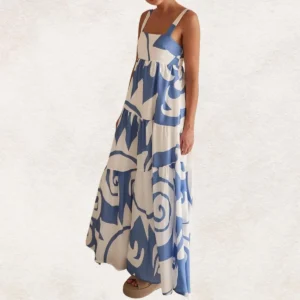 Maxi Dress Boho Dress Summer Dress Casual Printed Dress Bohemian Sundress
