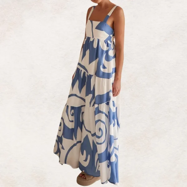 Maxi Dress Boho Dress Summer Dress Casual Printed Dress Bohemian Sundress