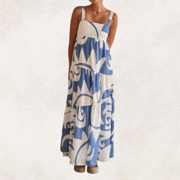 Maxi Dress Boho Dress Summer Dress Casual Printed Dress Bohemian Sundress - Image 5