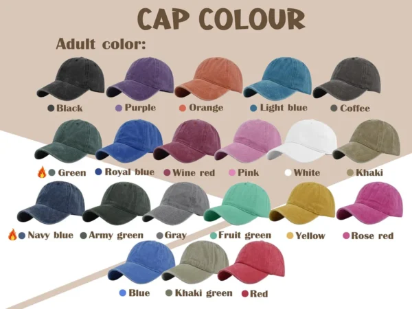 Personalized Text Hat, Custom Logo Embroidered Hat, Retro Baseball Hat - Image 9