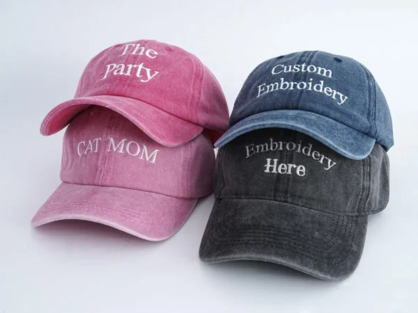 Personalized Text Hat, Custom Logo Embroidered Hat, Retro Baseball Hat - Image 5