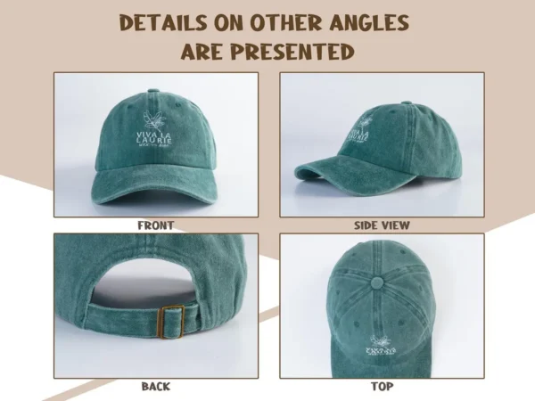 Personalized Text Hat, Custom Logo Embroidered Hat, Retro Baseball Hat - Image 3