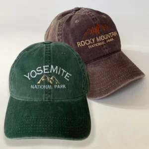 National Park Embroidered Cap Washed Cap Park Hat, Travel Hat Baseball Hat