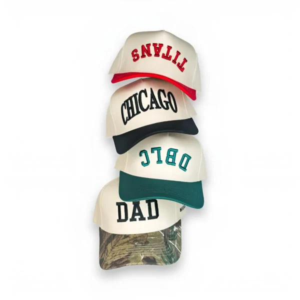 Custom upside down two, tone cream camouflage snapback cap Custom Two Tone Hat Embroidered - Image 2