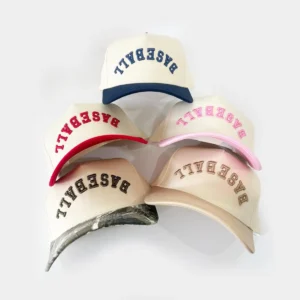 Custom upside down two, tone cream camouflage snapback cap Custom Two Tone Hat Embroidered