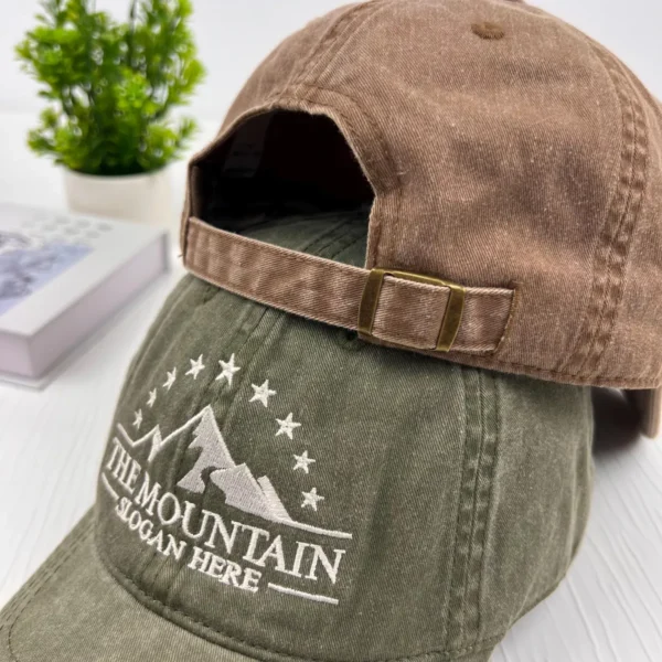 Custom Embroidered Cap with text, 3D text,Logo, Personalized Baseball hat washed hat - Image 2