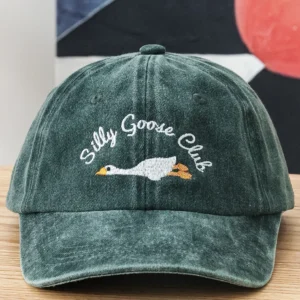 Custom Dad Cap, Embroidered Goose Cap, Vintage Humorous Hat, Personalized Adjustable Women Hats